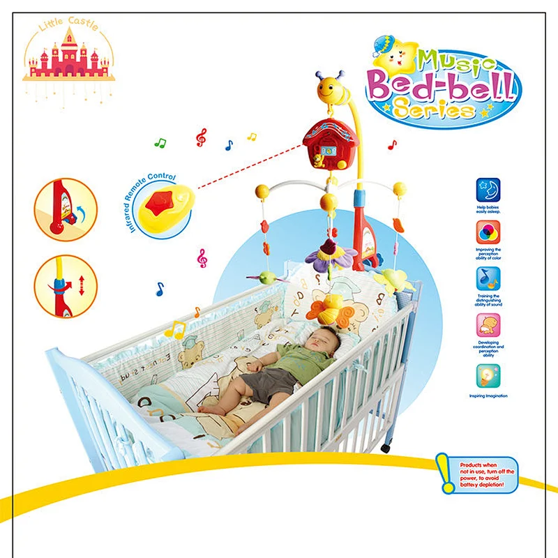 Hot Sale Baby Crib Hanging Toy Electric Plastic Bed Bell With Light Music SL08K091