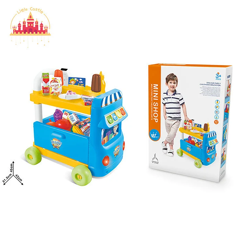 Construction Tool Kit Play House Bus Shape Plastic Tool Cart Toy For Kids SL10D934