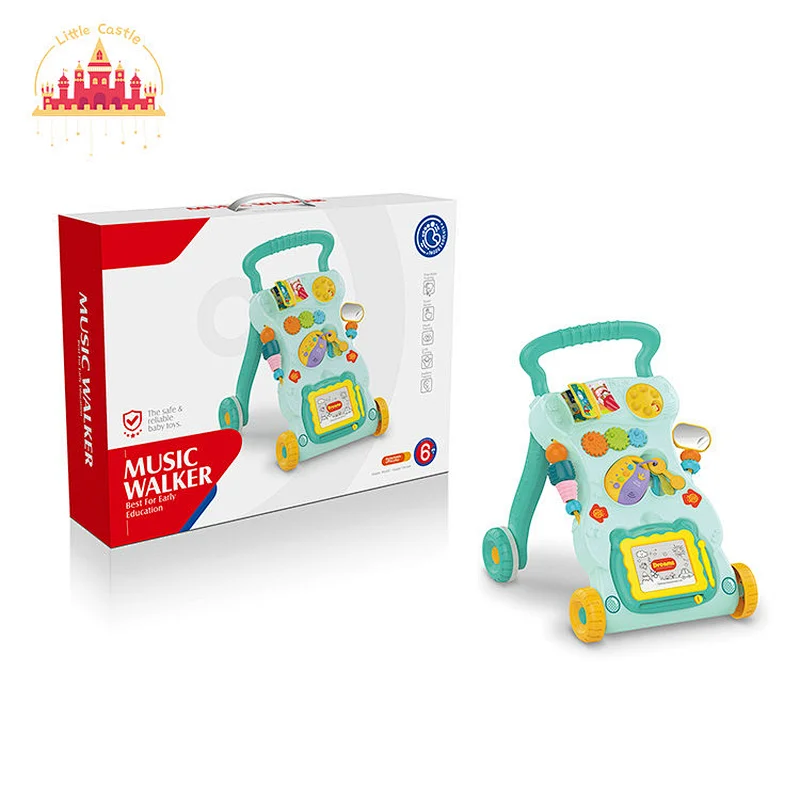 Hot Sale Multifunctional Music Stroller Plastic Activity Walker For Baby SL16E034