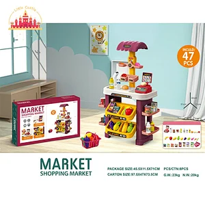 Factory Direct Pretend Play 47 Pcs Plastic Supermarket Set Toys For Kids SL10E002