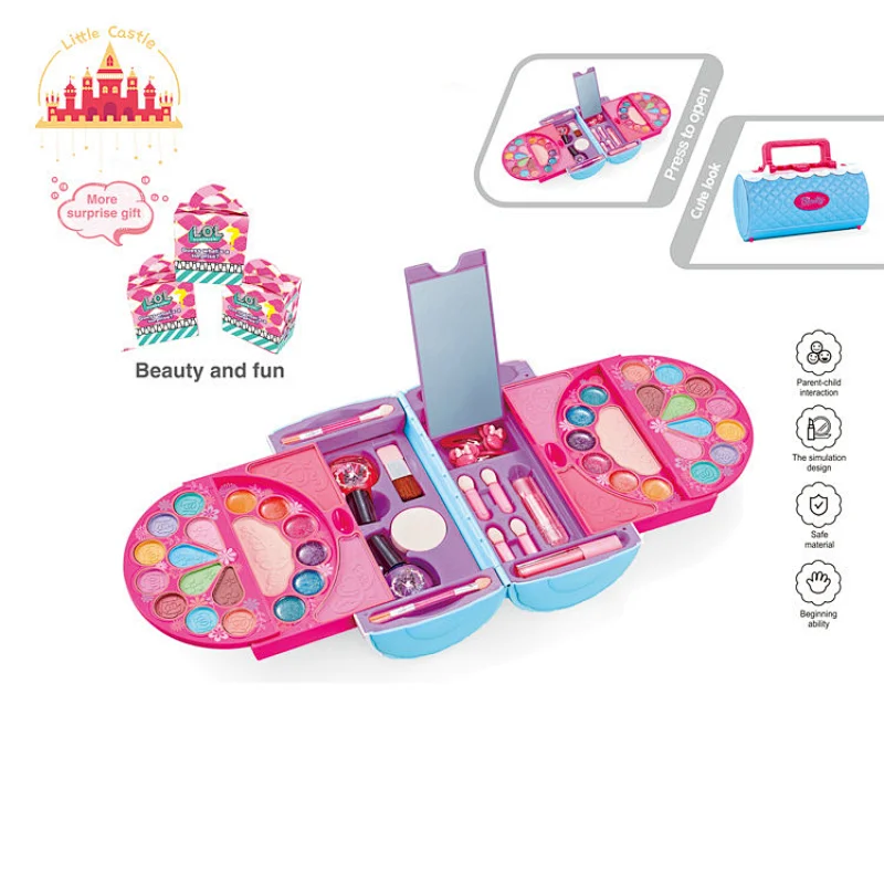 Wholesale Dress Up Set Toys 4 Layers Cake Shape Plastic Makeup Box For Kids SL10A251