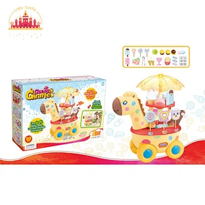 Interesting Kids Play Store Giraffe Plastic Candy Cart Toy With Light Music SL10D763