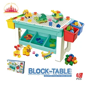 Kids Early Educational Toy Plastic 300 Pcs Small Particle Block Table SL13A497