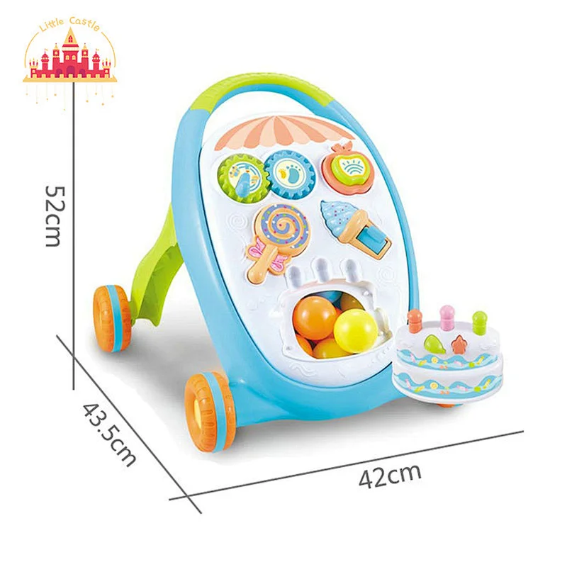Early Educational Walking Training Plastic Baby Walker With Activity Toys SL16E012
