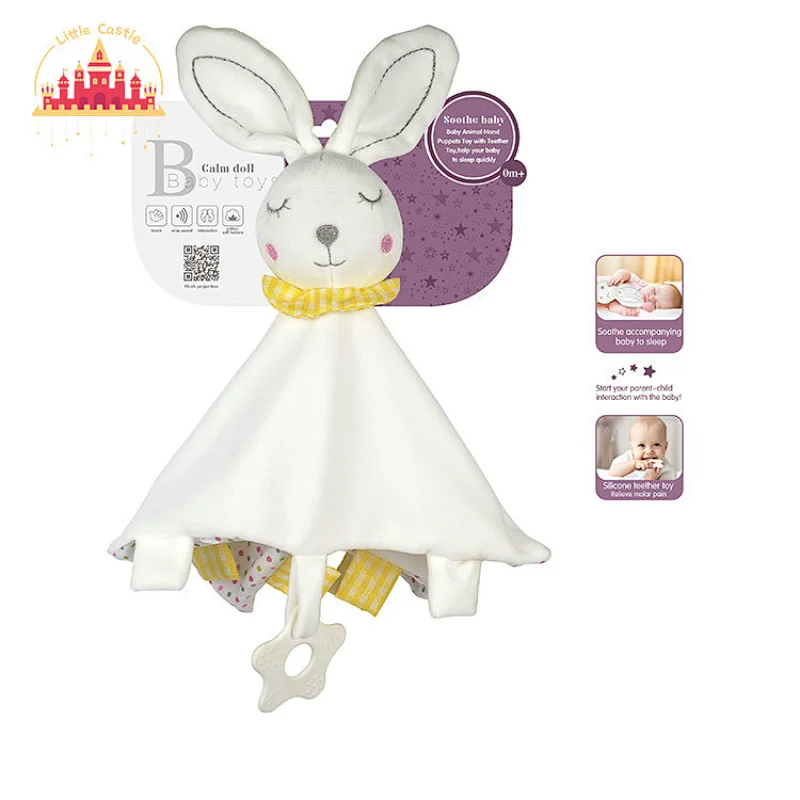 Baby Cute Rabbit Hand Puppet Soft Plush Soothing Towel With Teether Toy SL21E070