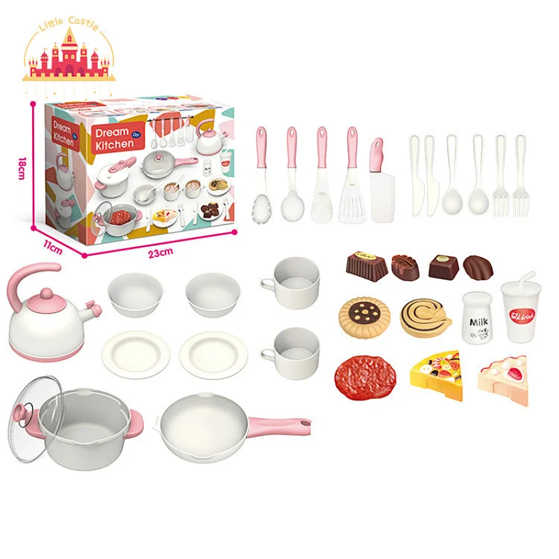 Funny Pretend Play Kitchen Accessories Plastic Cooking Set Toys For Kids SL10D903