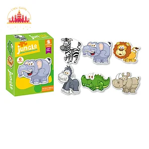 Hot Sale Animal Cognitive Learning Toy 6 In 1 Paper Jigsaw Puzzle For Kids SL14A080