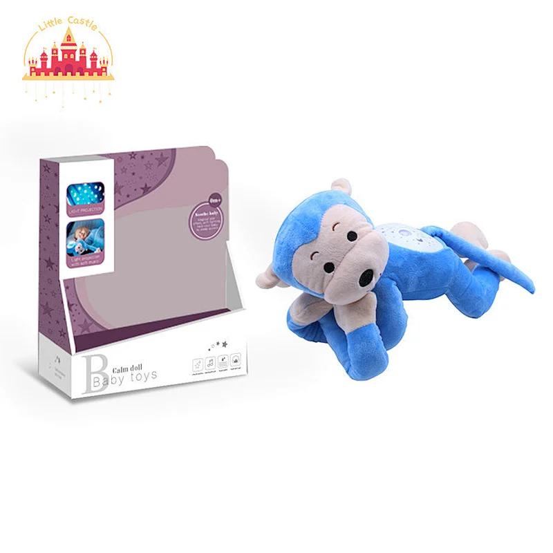 High Quality Baby Soothing Musical Soft Bear Plush Toy With Light Projector SL21E004