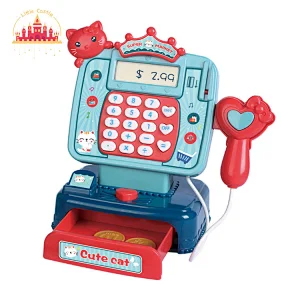 Wholesale Kids Supermarket Pretend Play Cute Cat Plastic Cash Register Toy SL10D345