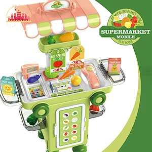 2 In 1 Portable Plastic Supermarket Set Toy Kids Play House Shopping Game SL10G270