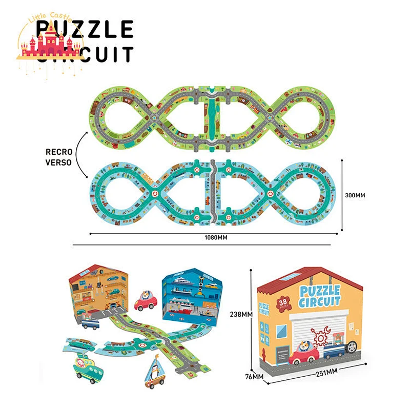 Montessori Educational 31 Pcs Cardboard Cartoon Animal Jigsaw Puzzle For Kids SL20B001