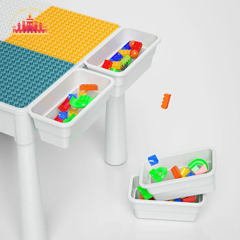 Customize Kids Early Educational DIY Plastic Building Block Table With Chair SL13A511