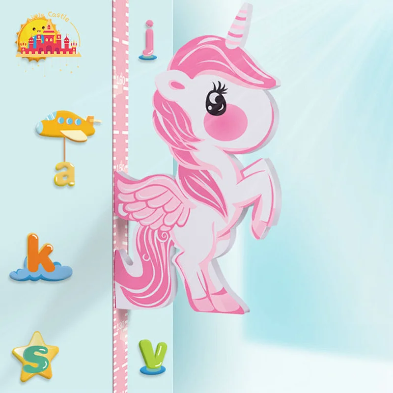 New Arrival Cartoon Unicorn Growth Measure Chart EVA Height Ruler For Kids SL18A047
