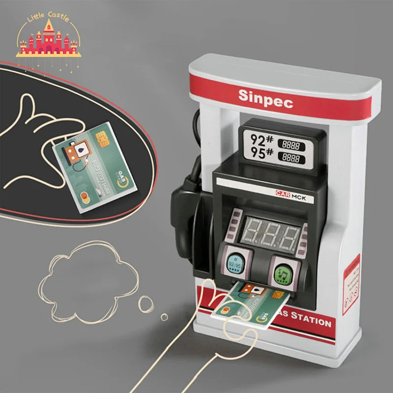 New Arrival Kids Pretend Play Simulation Plastic Gas Station Toy With Music SL10D848