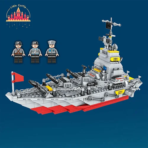 Hot Selling DIY Battleship Model Plastic Cruiser Building Blocks Set For Kids SL13A504