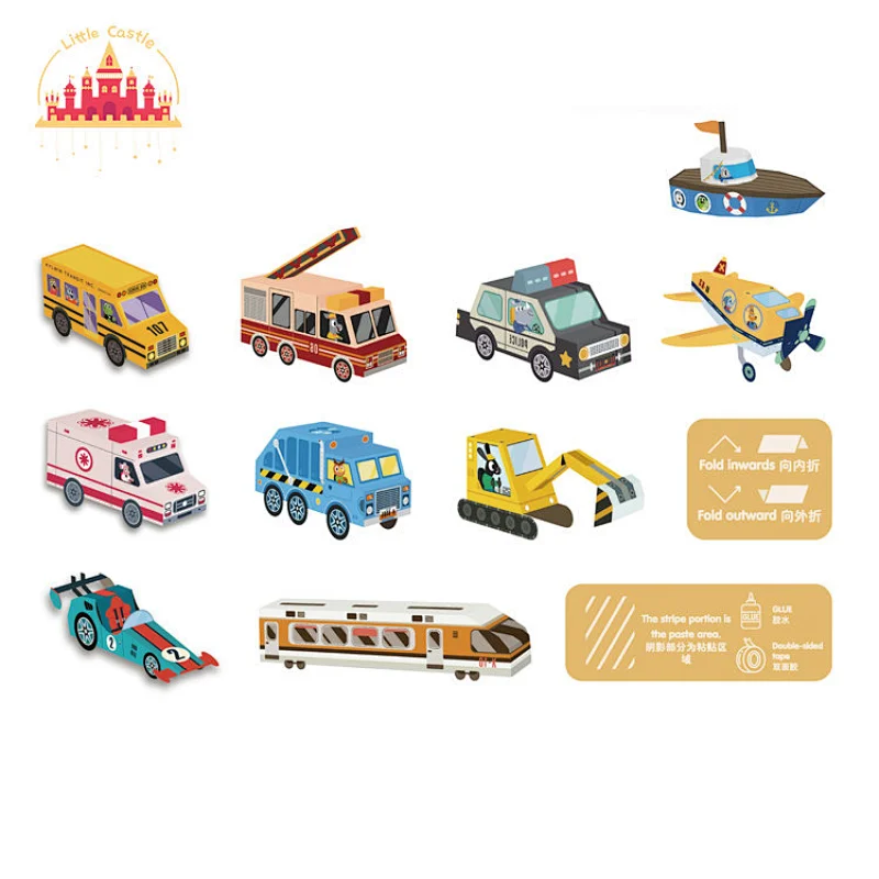 Customize Educational 3D Dolphin Puzzle Wearable DIY Cardboard Toy For Kids SL20A001