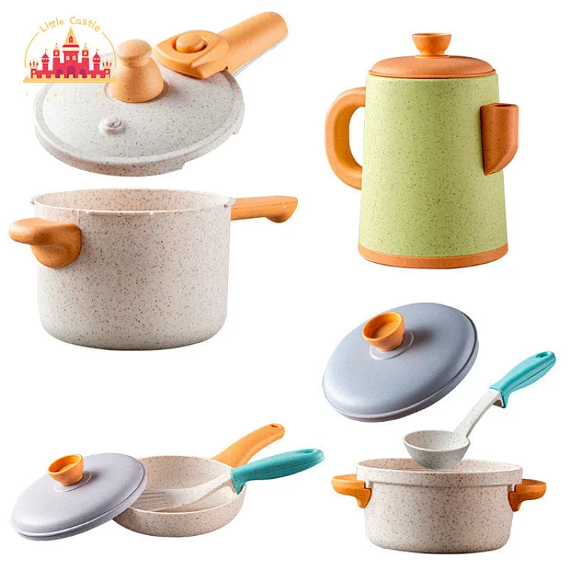 New Design 16 Pcs Degradable Wheat Straw Kids Simulation Cooking Set Toy SL10D782
