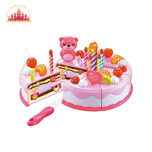 Creative Pretend Play Simulation Plastic Cutting Brithday Cake Set Toy For Kids SL10D761