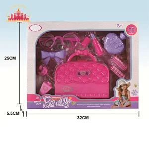 Fahion Pink Kids Dress Up Toys Play House Plastic Beauty Play Set With Doll SL10A212