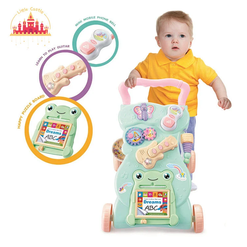 Multifunction Educational Activity Trolley Toy Plastic Baby Walker With Music SL16E015
