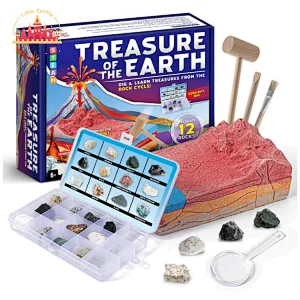 Lithospheric Treasures Digging Set Kids DIY Archaeological Excavation Toy SL17A084