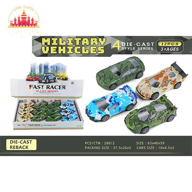 Colorful 1:36 Mini Pull Back Model Car 12 Pcs Alloy Racing Car Toys For Kids SL04A686