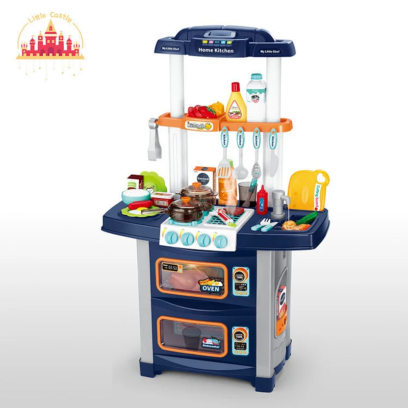 Popular Kids Pretend Play Electric Plastic Kitchen Toy With Light Music SL10C046