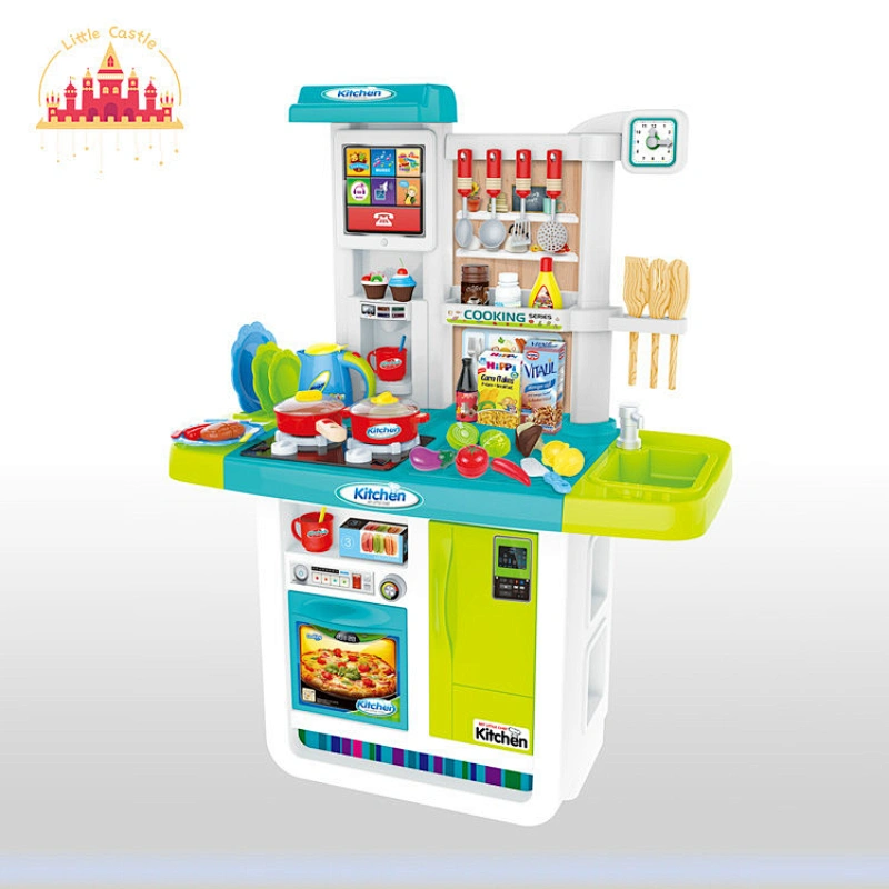 Wholesale Kids Cooking Play Set Electric Plastic Kitchen Toy With Touch Screen SL10C070