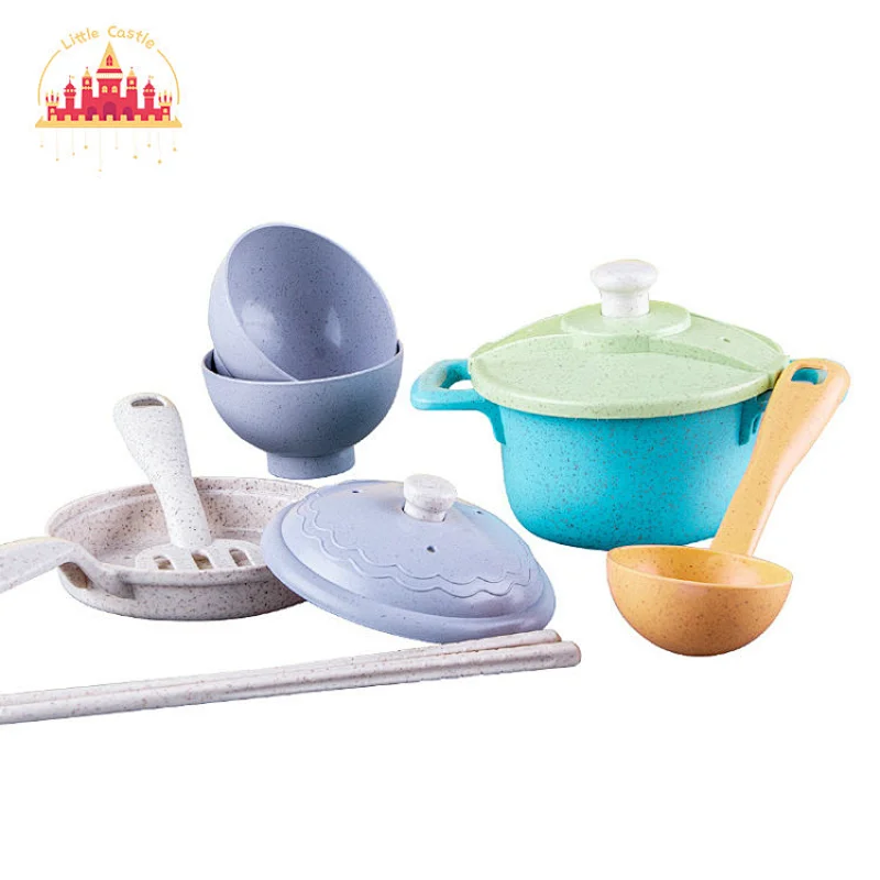 New Arrival Pretend Play 24 Pcs Degradable Straw Tableware Set For Kids SL10D777
