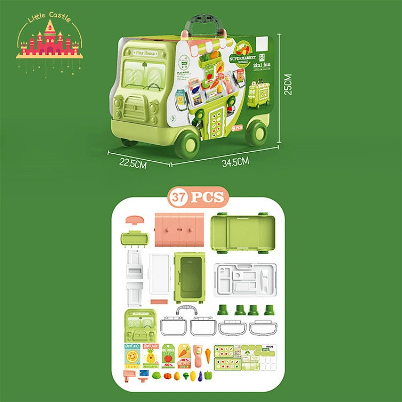 2 In 1 Portable Plastic Supermarket Set Toy Kids Play House Shopping Game SL10G270