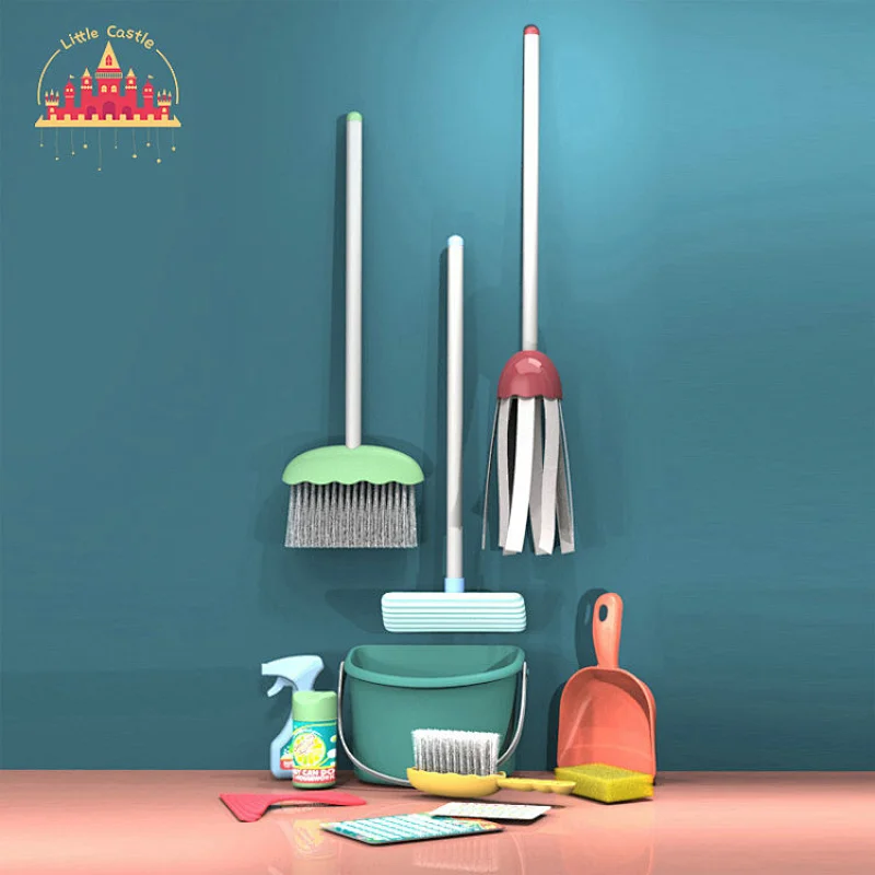 New Arrival Pretend Play Mop Broom Toy Plastic Cleaning Tools Kit For Kids SL10D838
