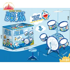 High Quality Musical Plastic 3 Pieces Cartoon Jazz Drum Set For Kids SL07A035