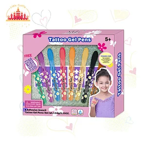 Non-Toxic DIY Waterproof Temporary 8 Pcs Tattoo Gel Pen Set Toy For Kids SL10A021