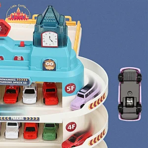 New Design Kids Multi-layer Garage Track Plastic Paking Lot Toy With Light SL04B030