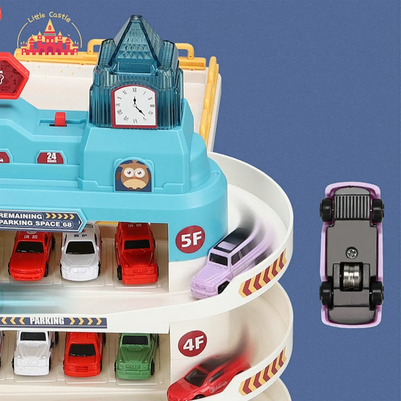 New Design Kids Multi-layer Garage Track Plastic Paking Lot Toy With Light SL04B030