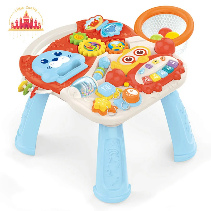 Popular 2 In 1 Educational Activity Table Plastic Musical Walker For Baby SL16E016