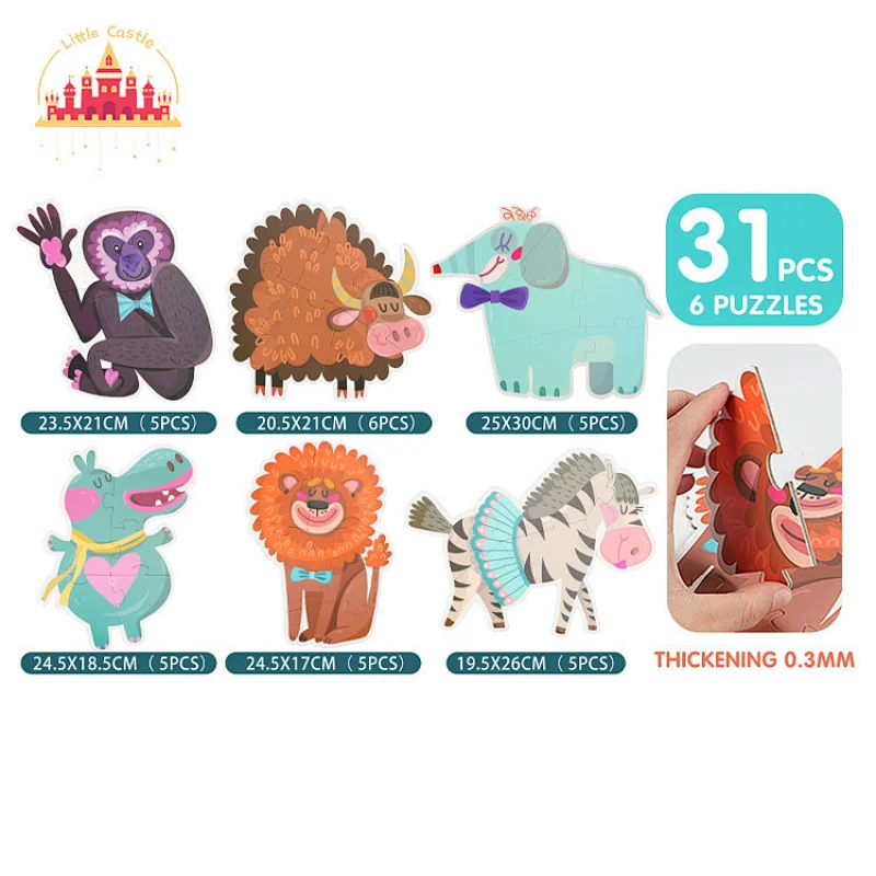 Customize Educational 3D Dolphin Puzzle Wearable DIY Cardboard Toy For Kids SL20A001