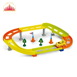 Kids 19 Pcs Track Set Plastic Electric Rail Car Slot Toy With Mini Cars SL04C018