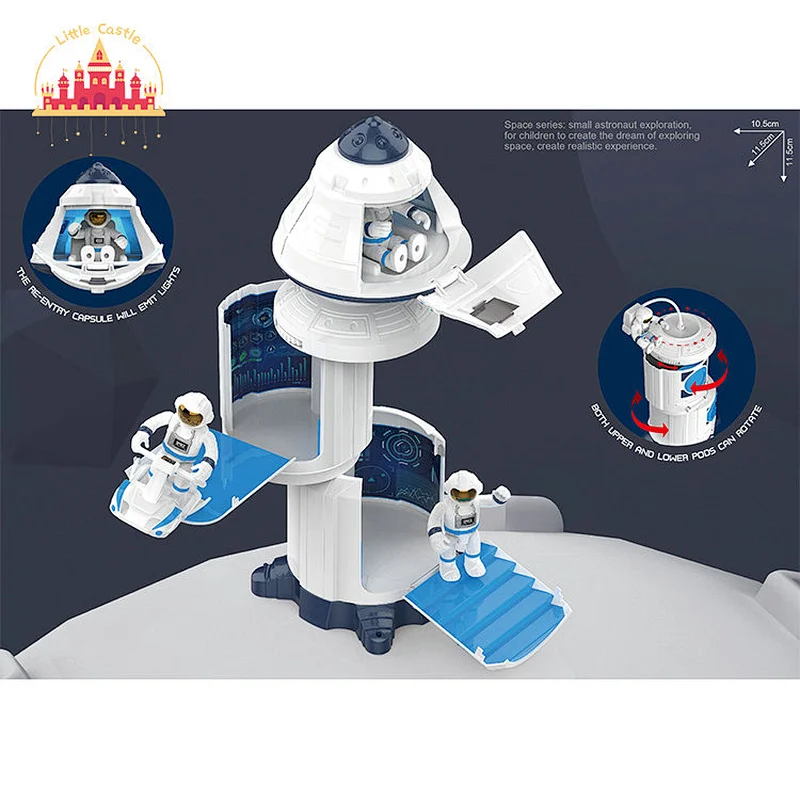 Popular Kids Educational Plastic Space Exploration Aircraft Toy With Light Sound SL04A327