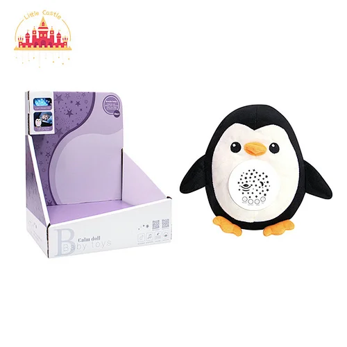 2023 New Musical Sleep Smoother Soft Penguin Plush Projection Toy For Baby SL21E027
