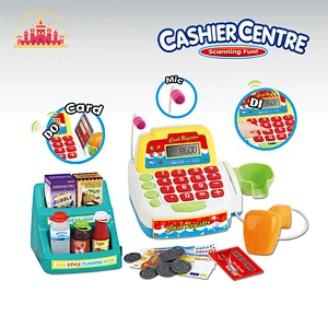 Kids Electronic Plastic Supermarket Cash Register Toy With Light Sound SL10E040