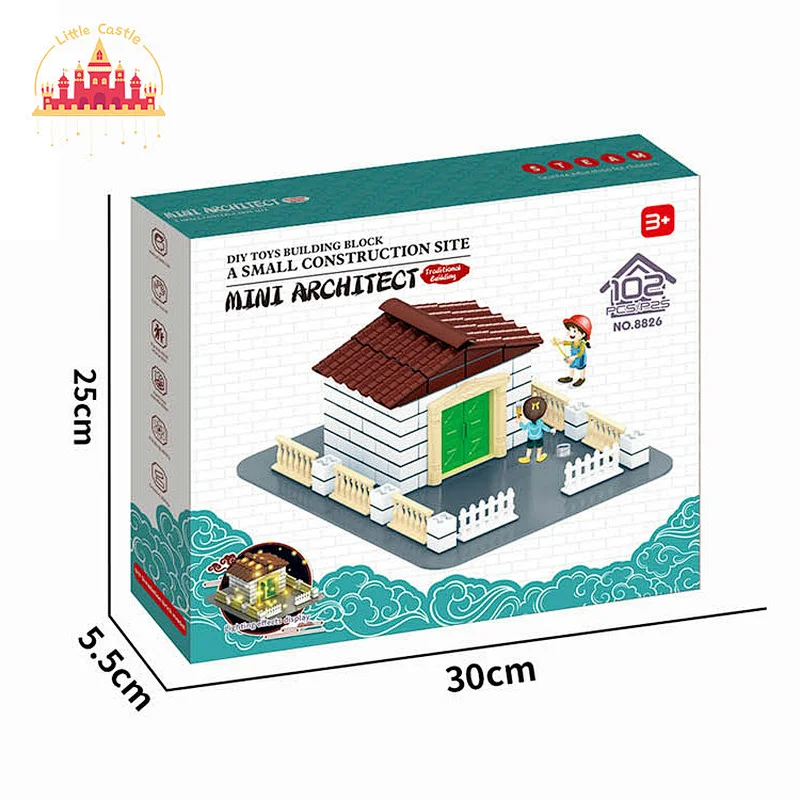 102 Pcs DIY House Model Blocks Set Plastic Cement Construction Toy For Kids SL13A559