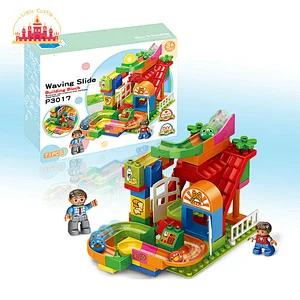 Hot Sale Educational DIY Toy 28 Pcs Plastic Train Building Block Set For Kids SL13A519