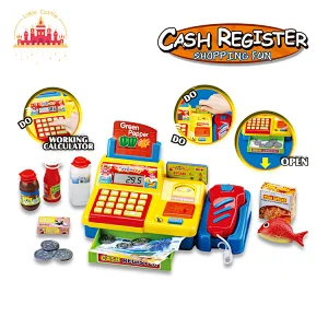 Kids Electronic Plastic Supermarket Cash Register Toy With Light Sound SL10E040