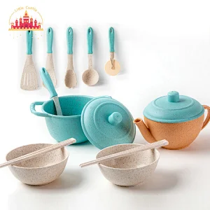 New Design 16 Pcs Degradable Wheat Straw Kids Simulation Cooking Set Toy SL10D782