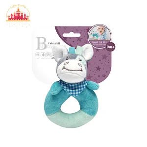 High Quality Plush Soothing Handbell Cartoon Donkey Rattle Ring For Baby SL21E054