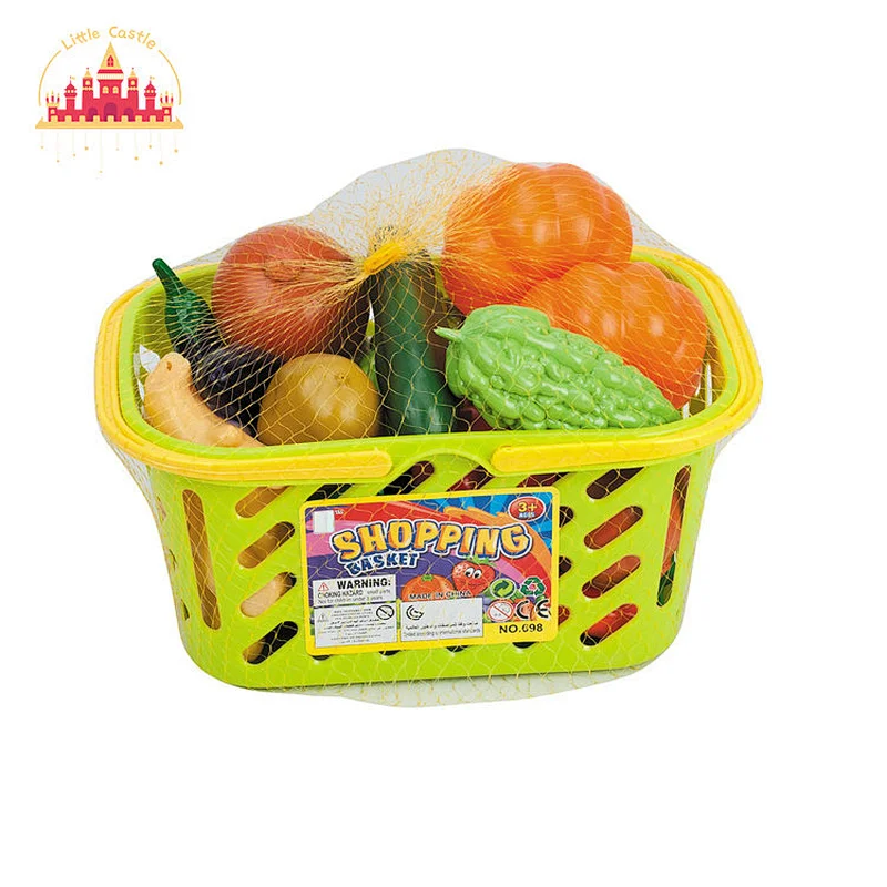 Wholesale Simulation Food Toy Portable Plastic Fruit Basket Set For Kids SL10D599