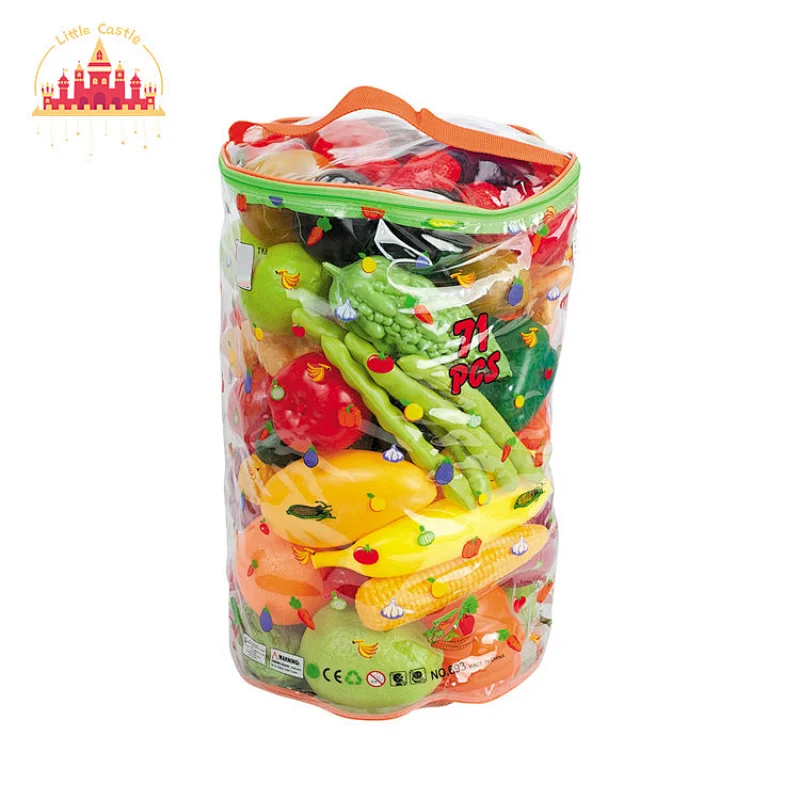 Wholesale Simulation Food Toy Portable Plastic Fruit Basket Set For Kids SL10D599