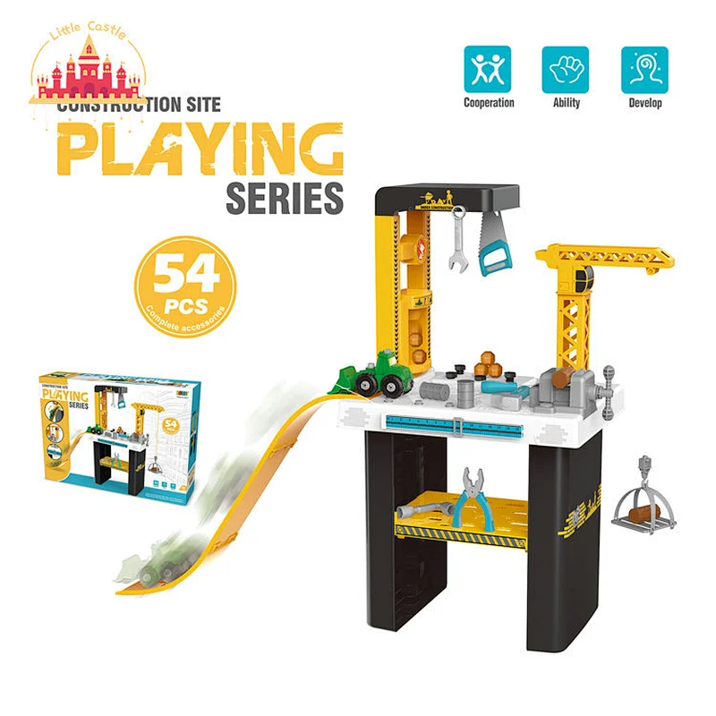 64 Pcs Tool Toy Set Pretend Play Simulation Plastic Workbench For Kids SL03D001