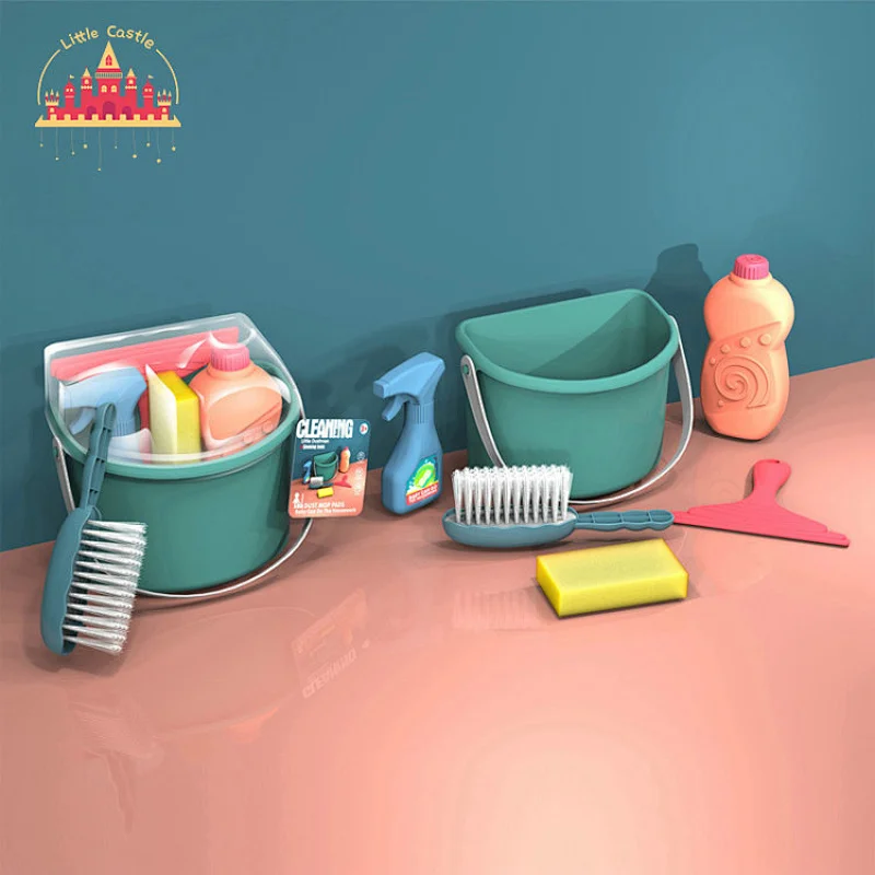 6 Pcs Housekeeping Play Set Simulation Plastic Cleaning Bucket Tools For Kids SL10D837